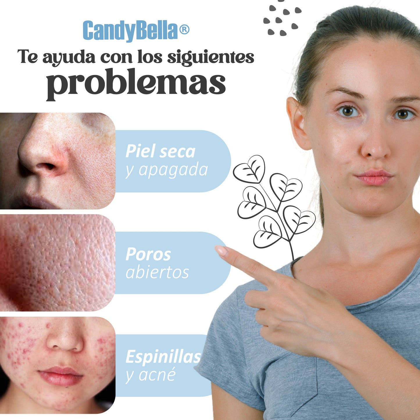 Candy Bella® Gel Prensado – Controla la Grasa Facial al Instante